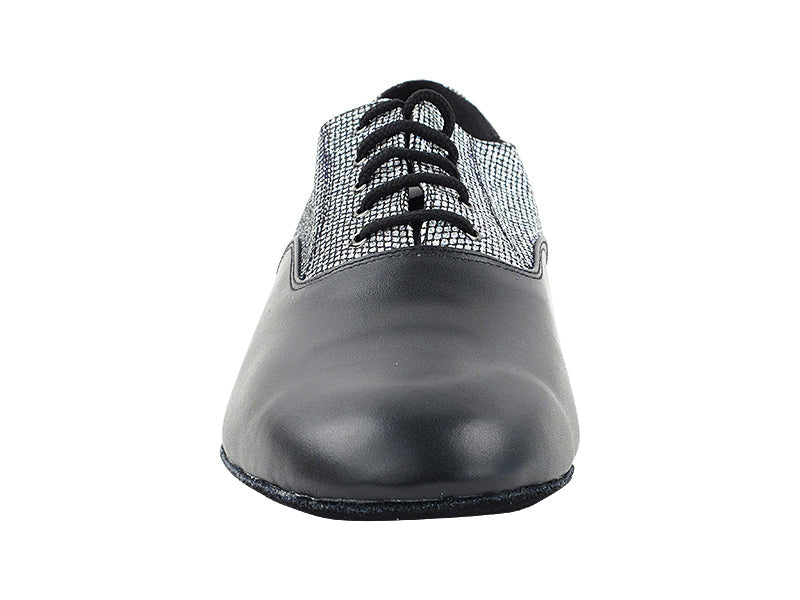 919101 Black Leather_F_H &amp; 97 Black Sparklenet_B with Men 1&quot; Standard Heel (2002) in the photo