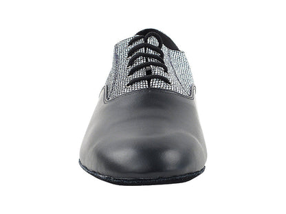 919101 Black Leather_F_H &amp; 97 Black Sparklenet_B with Men 1&quot; Standard Heel (2002) in the photo