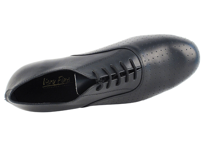 919101 Black Perforated Leather with 1" standard heel in the photo