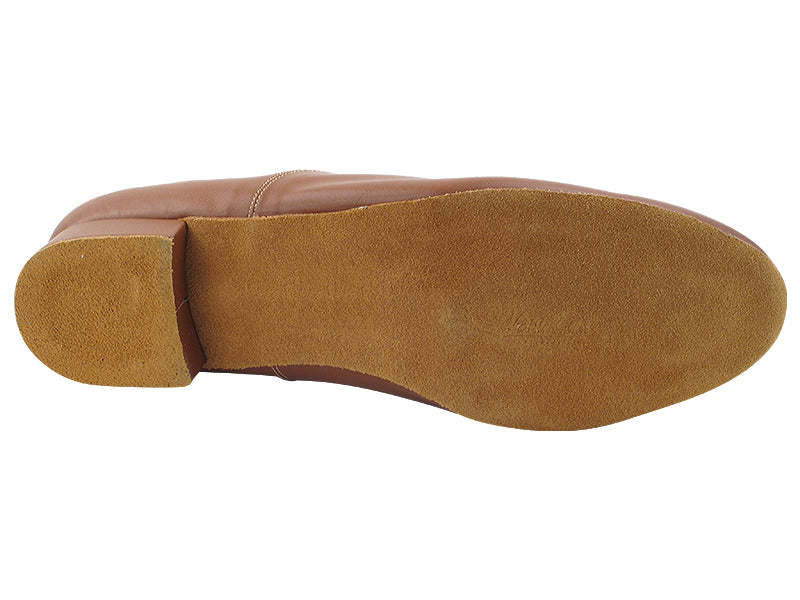 919101 Coffee Brown Leather with 1" heel in the photo