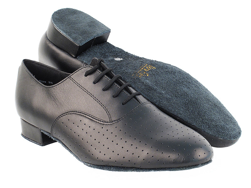 919101 Black Perforated Leather with 1" standard heel in the photo