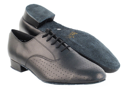 919101 Black Perforated Leather with 1" standard heel in the photo