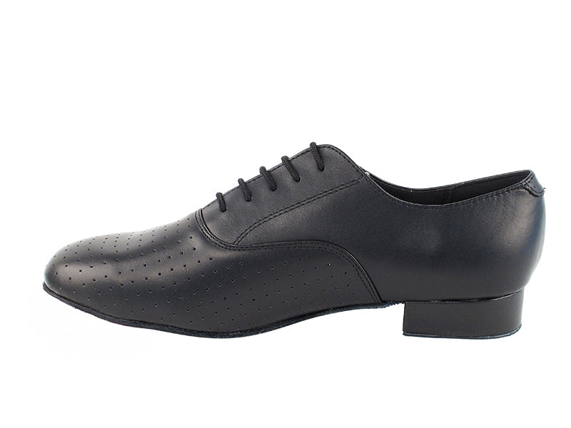 919101 Black Perforated Leather with 1" standard heel in the photo