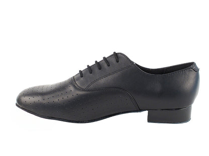 919101 Black Perforated Leather with 1" standard heel in the photo