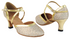 9621X Gold Sparklenet & Gold Leather Trim with 2.5" Heel in the photo