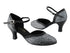 9621 97 Black Sparklenet_Black Leather Trim with 2.5" low heel in the photo