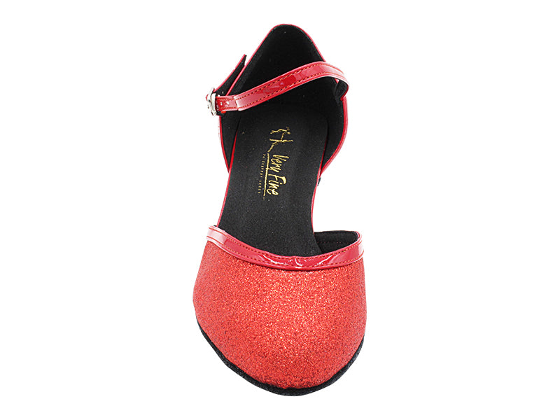 9621 Red Stardust &amp; 131 Red Patent Trim with 2.5&quot; Heel (2899) in the photo