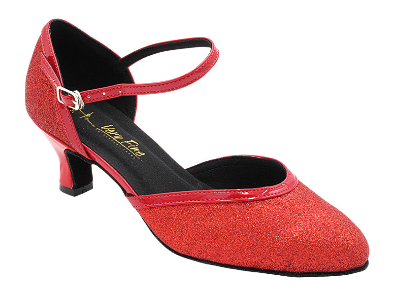 9621 Red Stardust &amp; 131 Red Patent Trim with 2.5&quot; Heel (2899) in the photo