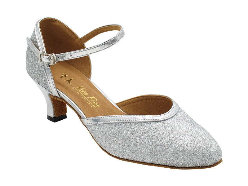 9621 Silver Stardust_Shinny Silver Leather Trim with 2.5&quot; Heel (2899) in the photo