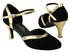 9621 136 Black Nubuck_Gold Leather Trim with 2.75" heel in the photo