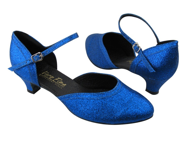 9621 234 Blue Stardust with 1.3&quot; Cuban heel in the photo