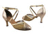 9622 125 Gold Stardust_108 Mesh_57 Light Gold Leather Trim with 2.75" heel in the photo