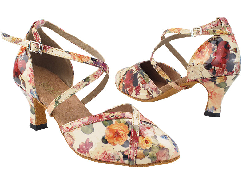 9622 287 Flower PU whole shoes with 2.5&quot; Low Heel (2899) in the photo