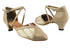 9622 60 Tan Leather_216 White Gold Waive Glitter_M with 1.3" Heel in the photo