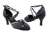 9622 Black Satin_M_Black Patent Trim with 2.75" Heel in the photo