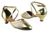 9622 Gold Leather_T_74 Gold Sparklenet_M with 1.3" Cuban heel in the photo