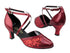 9622 Red Sparkle (M&H) & Red Patent with 2.5" Low heel in the photo