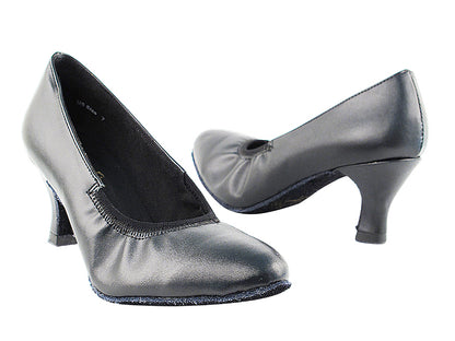 9624 Black Leather with 2.5&quot; low heel in the photo