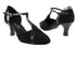 9625 136 Black Nubuck_Black Patent Trim with 2.5" Heel in the photo