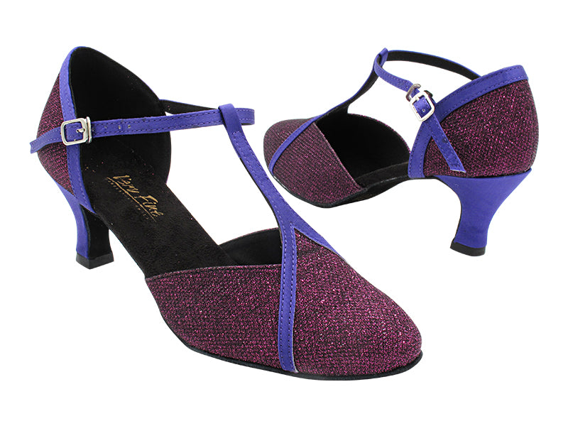 9625 155 Purple Illusion &amp; 245 Voilet Satin Trim with 2.5&quot; Heel (2899) in the photo