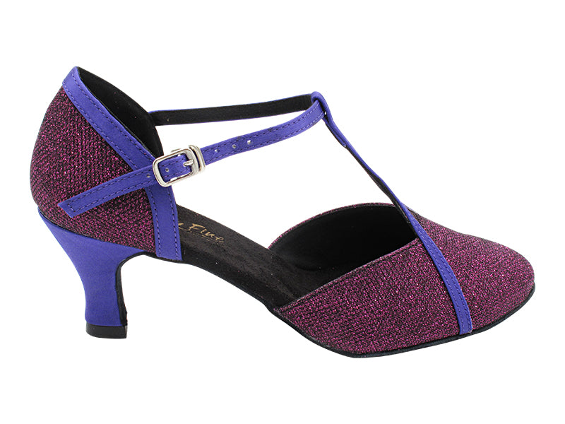 9625 155 Purple Illusion &amp; 245 Voilet Satin Trim with 2.5&quot; Heel (2899) in the photo