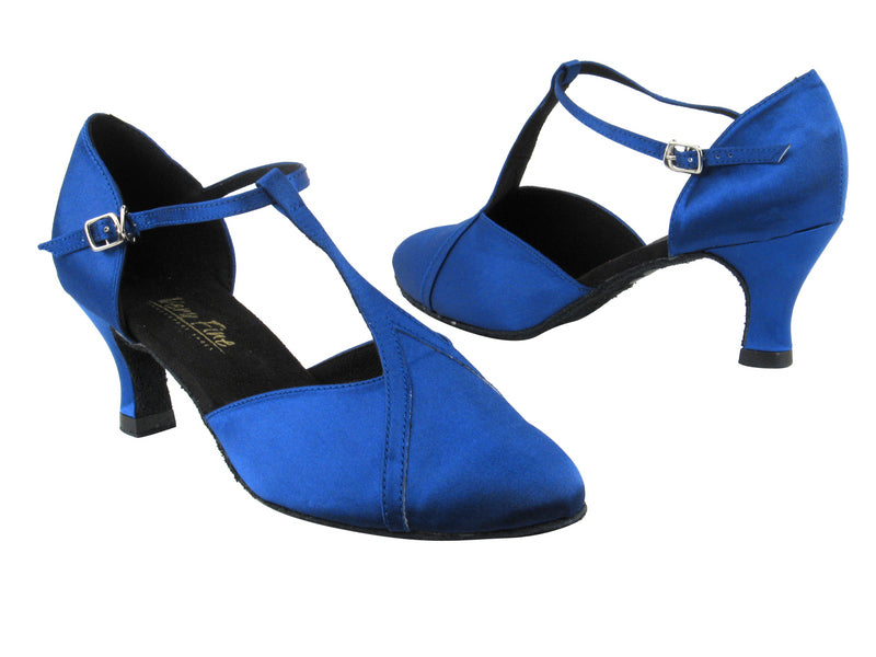 9625 247 Gem Blue Satin with 2.5&quot; Heel in the photo