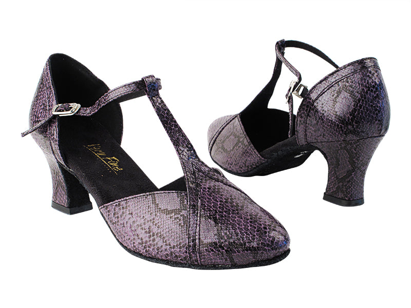 9625 252 Purple Snake_252 Purple Snake Trim with 2.2&quot; Thick Cuban heel in the photo