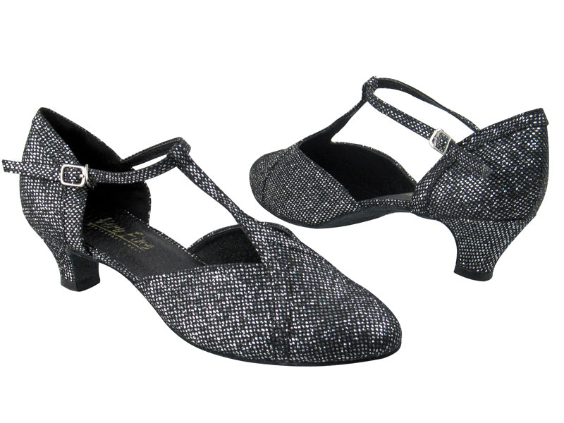 9625 Black Sparklenet with 1.3&quot; Heel in the photo