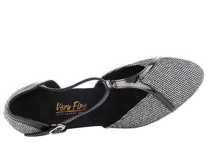 9625 Black Sparklenet &amp; Black Trim with 2.5" low heel in the photo