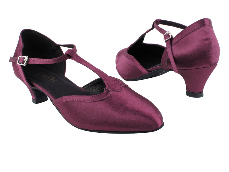 9627 111 Purple Satin with 1.3&quot; Heel in the photo