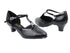 9627 Black Leather_Black Patent Trim with 1.3" Cuban Heel in the photo