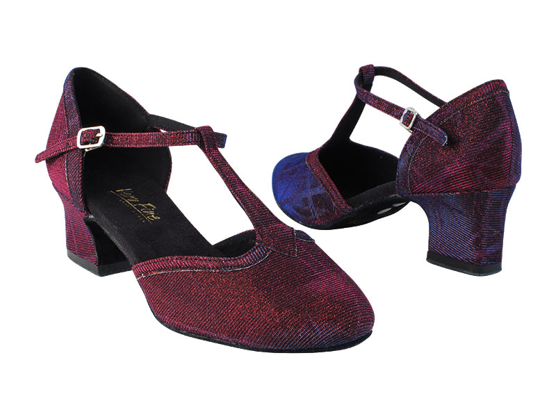 9627 155 Purple Illusion_155 Purple Illusion Trim with 2&quot; Thick Cuban Heel in the photo