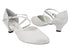 9691 22 Silver Glitter Satin with 1.3" Cuban Heel (387) in the photo