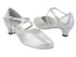 9691 259 Silver Satin with 1.3" Cuban Heel (387) in the photo