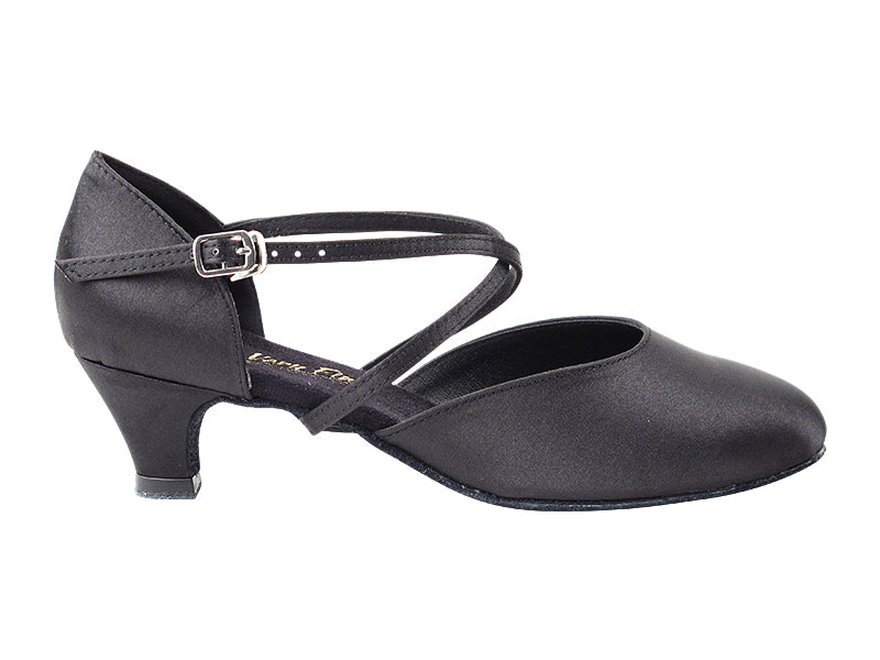 9691 Black Satin_Cuban Heel