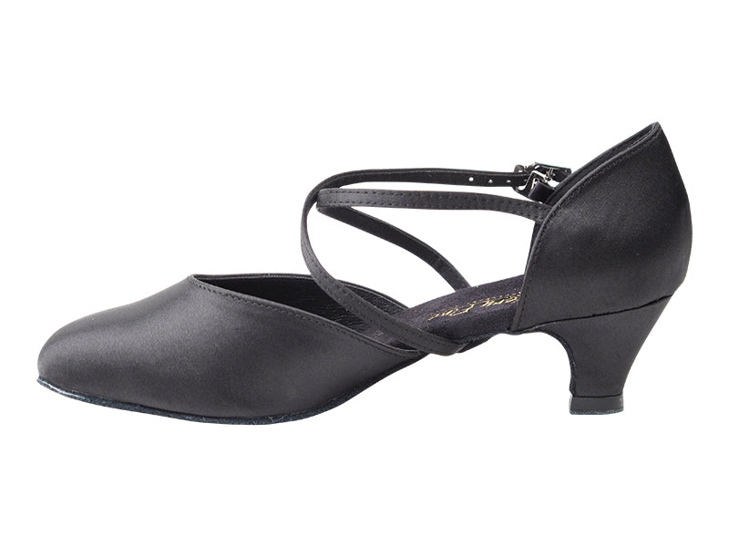 9691 Black Satin_Cuban Heel