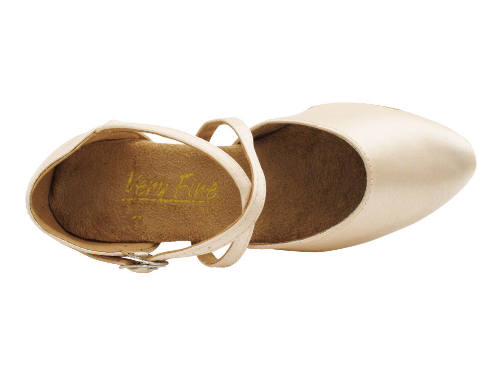 9691G Dark Tan Satin with 1.5" heel in the photo