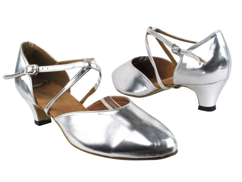 9691 Silver Leather with 1.3&quot; Heel in the photo