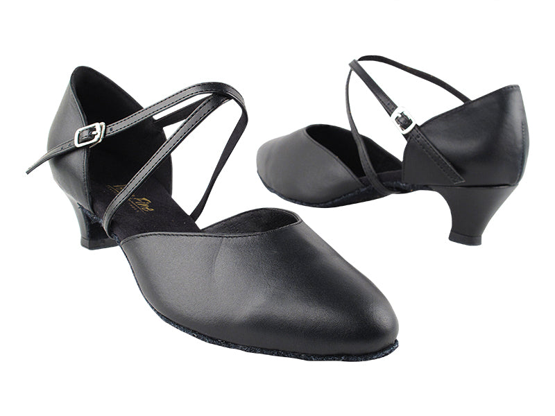 9691 14 Black Leather with 1.3&quot; Cuban Heel in the photo