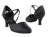 9691 Black Satin with 2.5" low heel in the photo