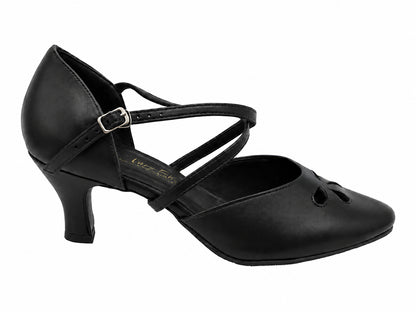9695LEDSS Black Leather with 2.5" Heel (2899) in the photo
