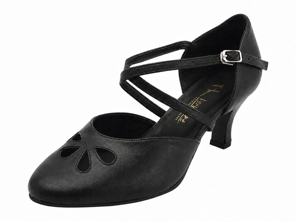 9695LEDSS Black Leather with 2.5" Heel (2899) in the photo