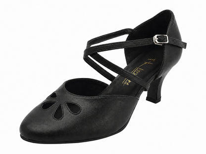 9695LEDSS Black Leather with 2.5" Heel (2899) in the photo