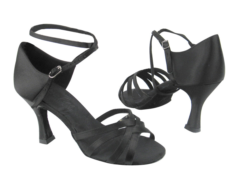 C1606 BD12 Black Satin with 3" heel in the photo