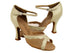 C1616 Beige Leather & Flesh Mesh with 3" Flare heel in the photo
