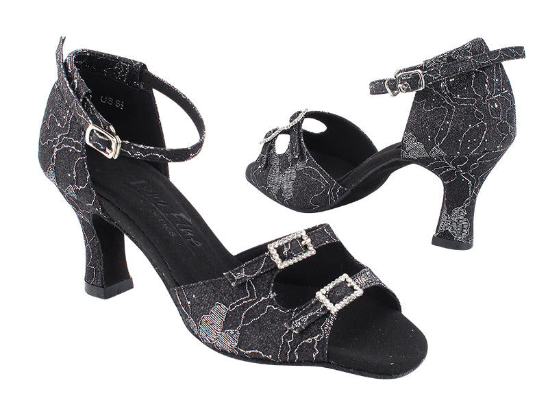 C1620 05 Lace Black Silver Scale with 2.5&quot; Spool Heel (PG) in the photo