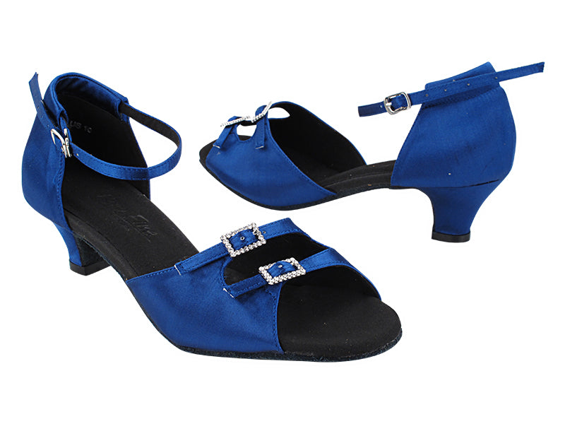 C1620 114 Dark Blue Satin_Stone with 1.2&quot; Heel (5028) in the photo