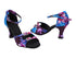C1620 198 Blue Purple Flower Satin_Stone with 2.5" PG Heel in the photo