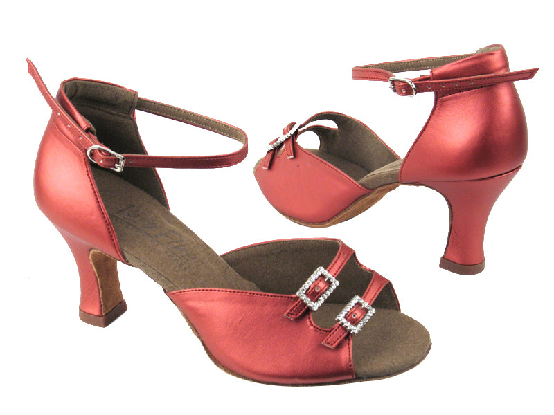 C1620 BB9 Coffee Red Leather with 2.5&quot; heel in the photo