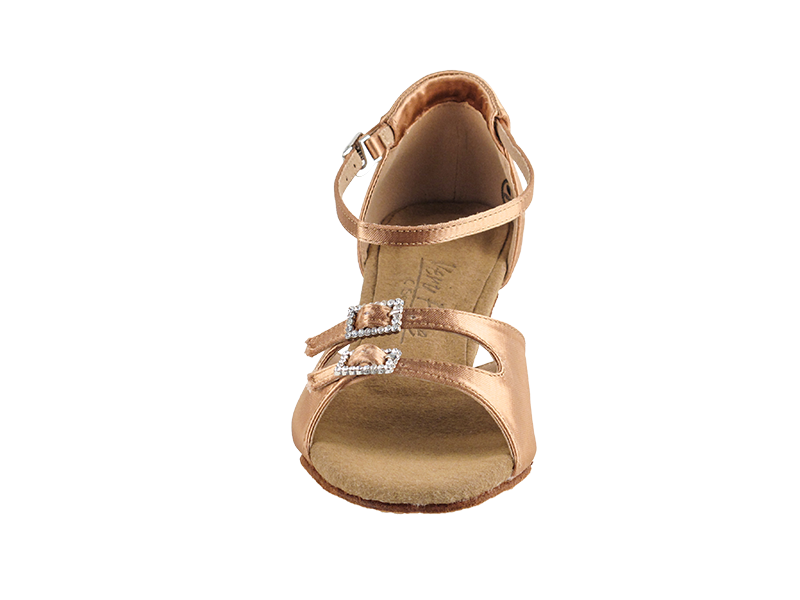 C1620 Tan Satin with 1.2&quot; Cuban Heel in the photo